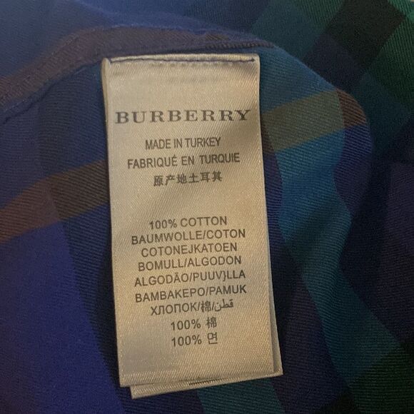 EUC Burberry RARE Authentic Nova Check Button Down Short Sleeve Plaid - Picture 5 of 7